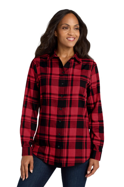 Women's Plaid Flannel Tunic - Image 6