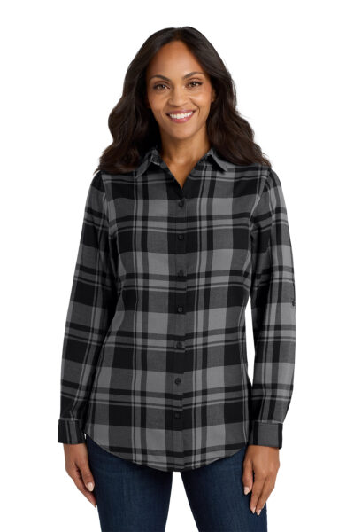 Women's Plaid Flannel Tunic - Image 2