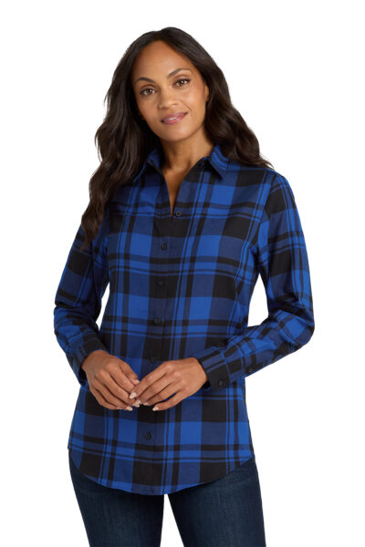 Women's Plaid Flannel Tunic - Image 4