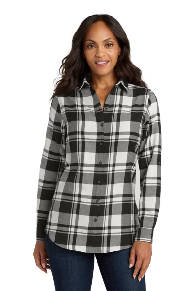 Women's Plaid Flannel Tunic - Image 5
