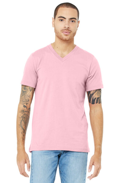 Unisex Jersey Short Sleeve V-Neck Tee - Image 6