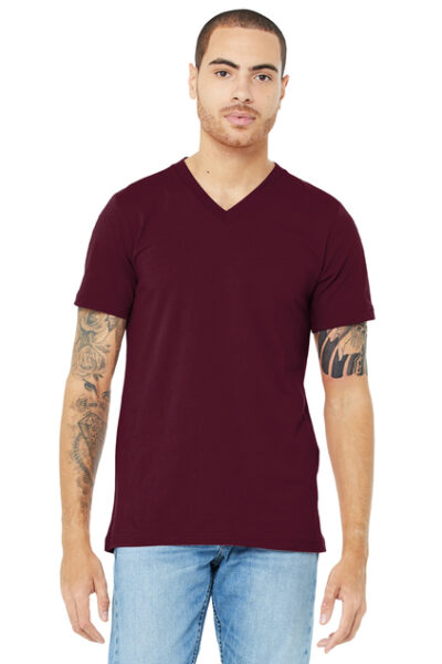 Unisex Jersey Short Sleeve V-Neck Tee - Image 9