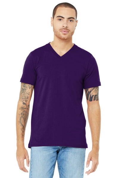 Unisex Jersey Short Sleeve V-Neck Tee - Image 4