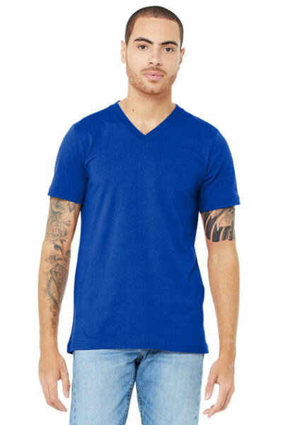 Unisex Jersey Short Sleeve V-Neck Tee - Image 3