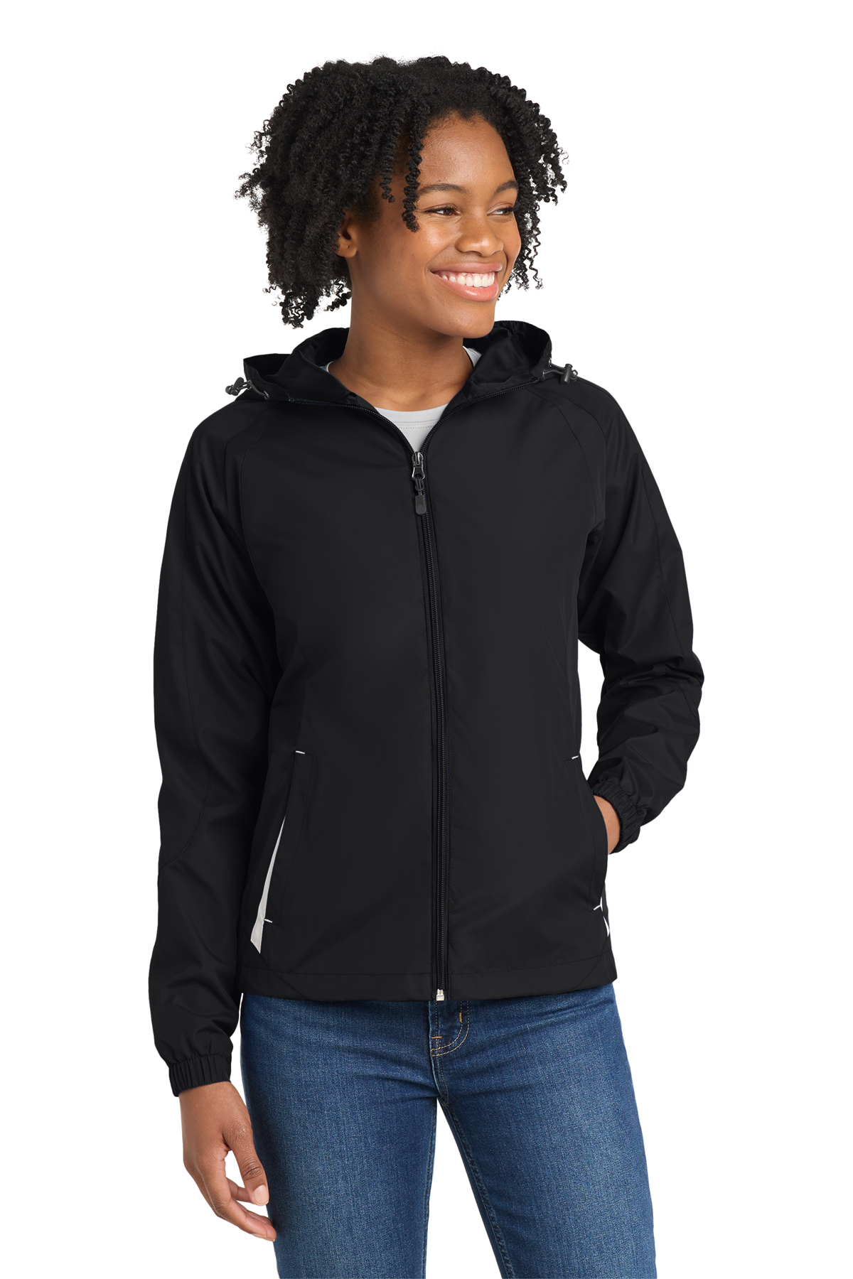 Women's Colorblock Hooded Raglan Jacket